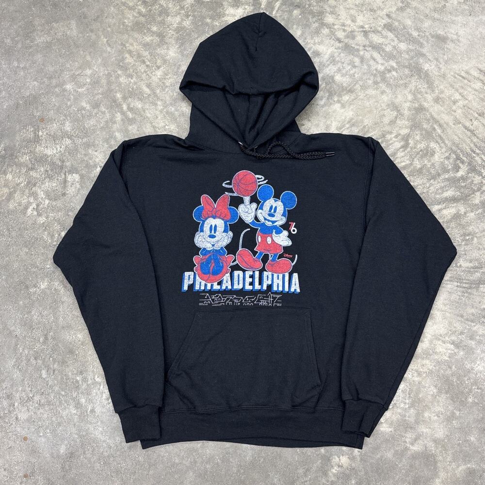 Disney Junk Food NBA Philadelphia 76ers Pullover Hoodie Sweatshirt Womens Sz XS